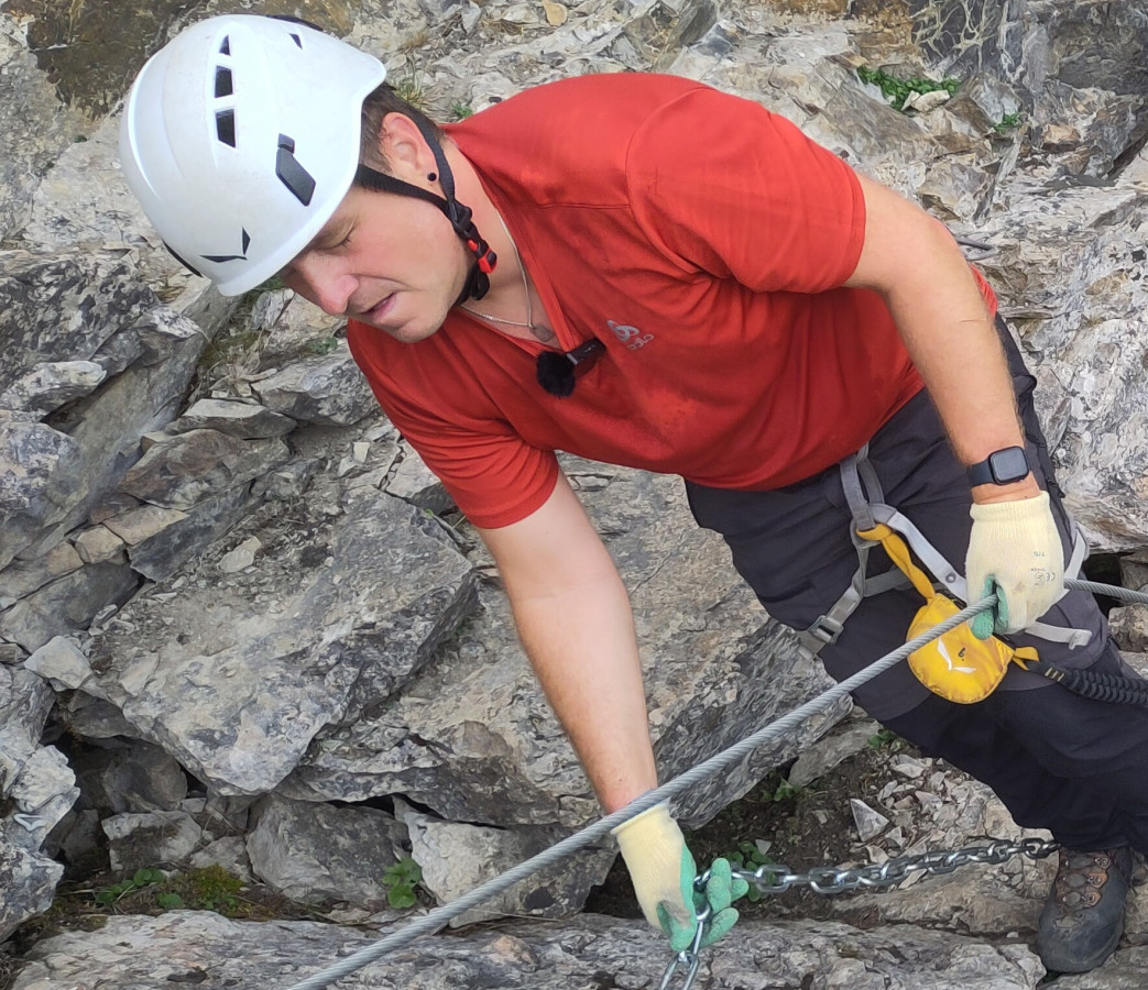 Mit einer Sehbehinderung am Klettersteig 